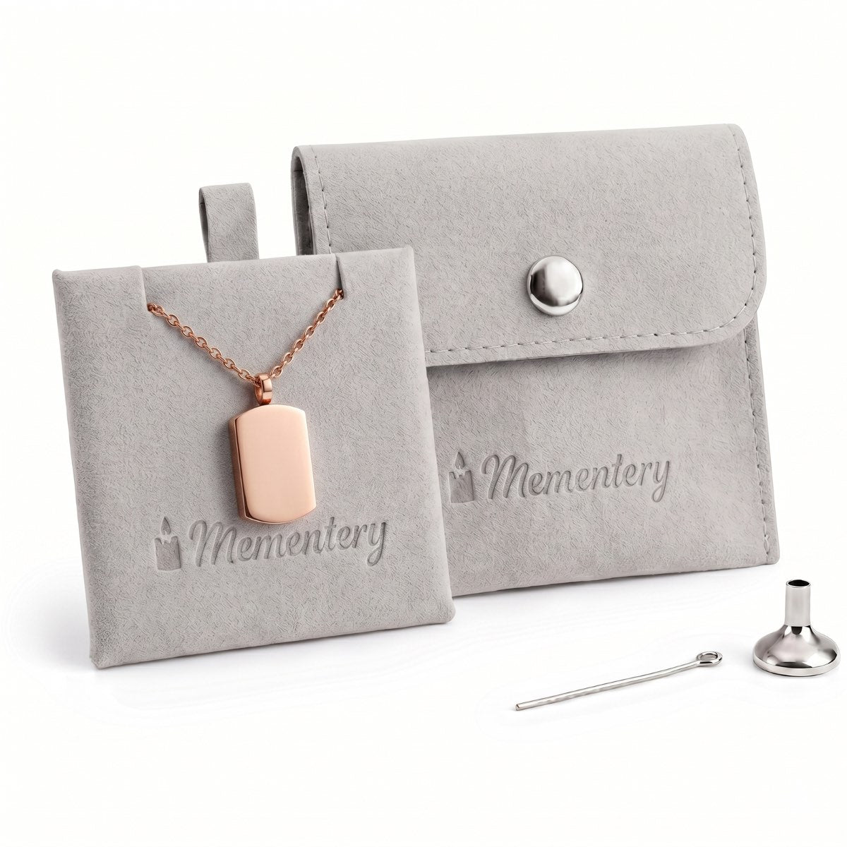 Coffret Mementery avec pendentif Héritage urne rose et kit de remplissage inclus