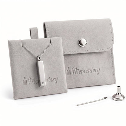 Coffret Mementery avec Barre Éclat du Souvenir urne argenté et kit de remplissage inclus