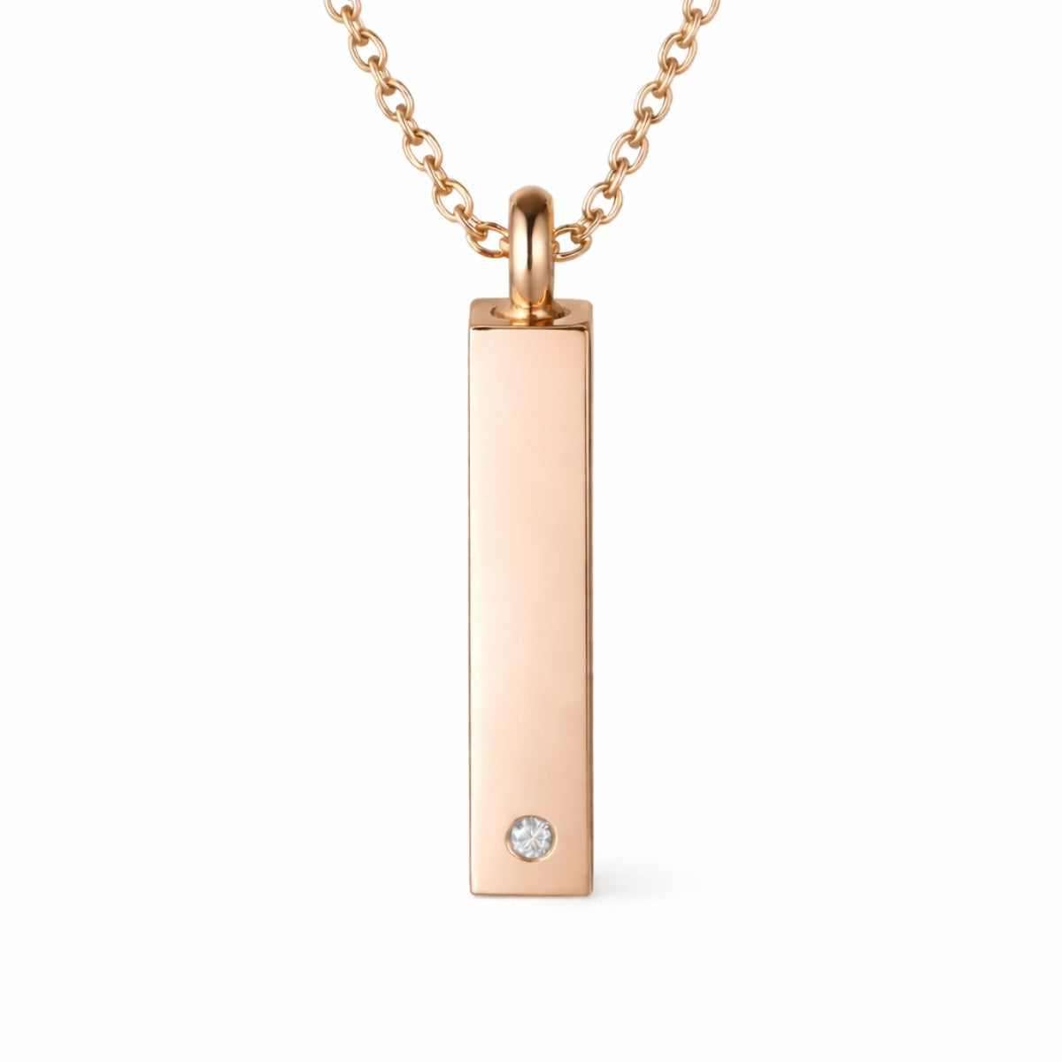Barre Éclat du Souvenir urne rose en acier inoxydable avec compartiment sécurisé discret – Mementery