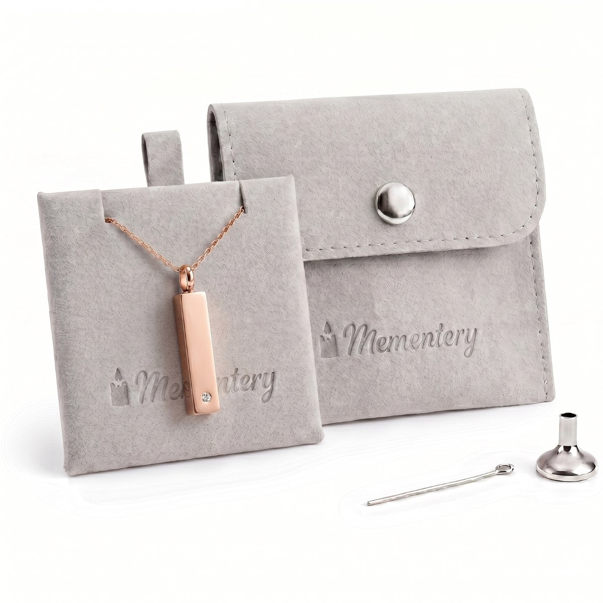 Coffret Mementery avec Barre Éclat du Souvenir urne rose et kit de remplissage inclus