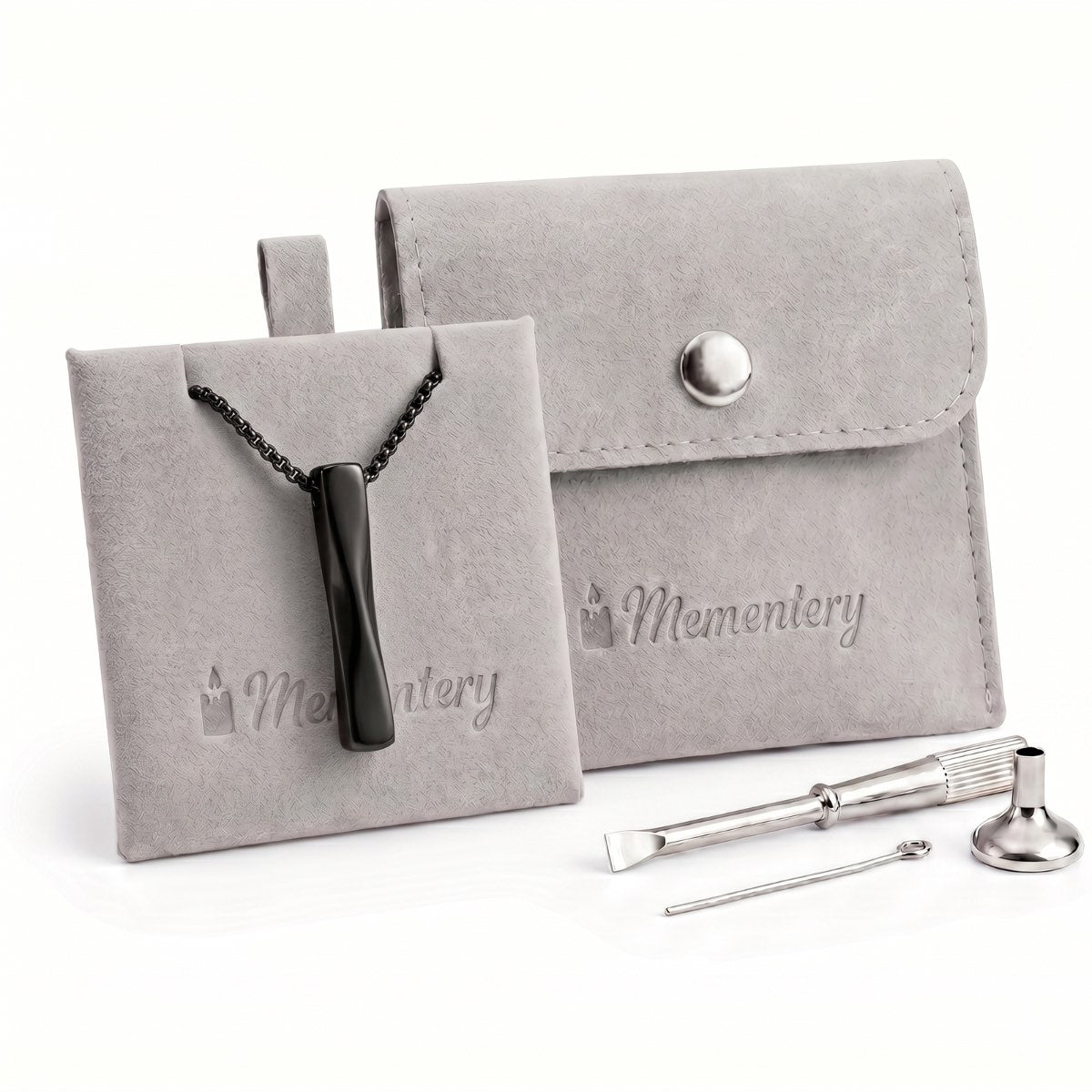 Coffret Mementery avec Barre Torsadée Mémoire urne noir et kit de remplissage inclus