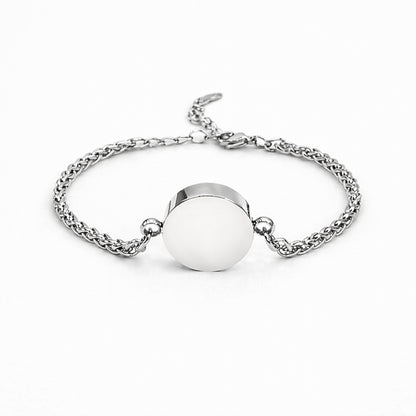 Bracelet cercle urne en acier inoxydable argenté avec compartiment sécurisé intégré – Mementery