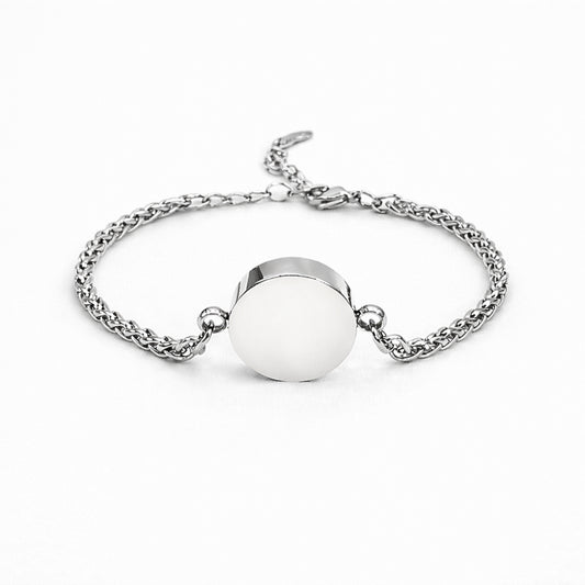 Bracelet cercle urne en acier inoxydable argenté avec compartiment sécurisé intégré – Mementery