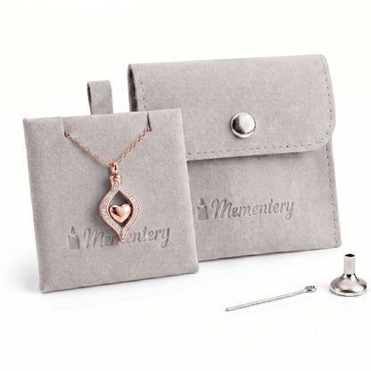 Coffret Mementery avec Cœur Protégé du Souvenir urne rose et kit de remplissage inclus