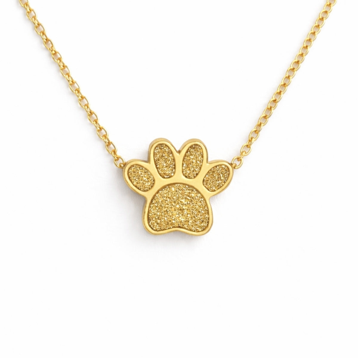 Collier empreinte fidèle urne en acier inoxydable doré avec compartiment sécurisé intégré – Mementery