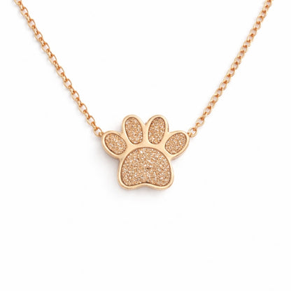 Collier empreinte fidèle urne en acier inoxydable rose avec compartiment sécurisé intégré – Mementery