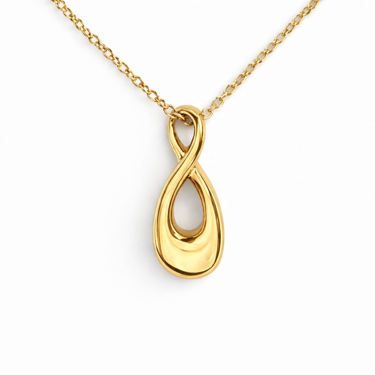 Collier Lien Éternel urne doré en acier inoxydable avec compartiment sécurisé discret – Mementery
