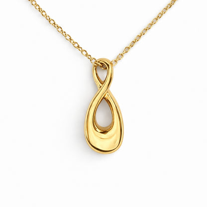 Collier Lien Éternel urne doré en acier inoxydable avec compartiment sécurisé discret – Mementery