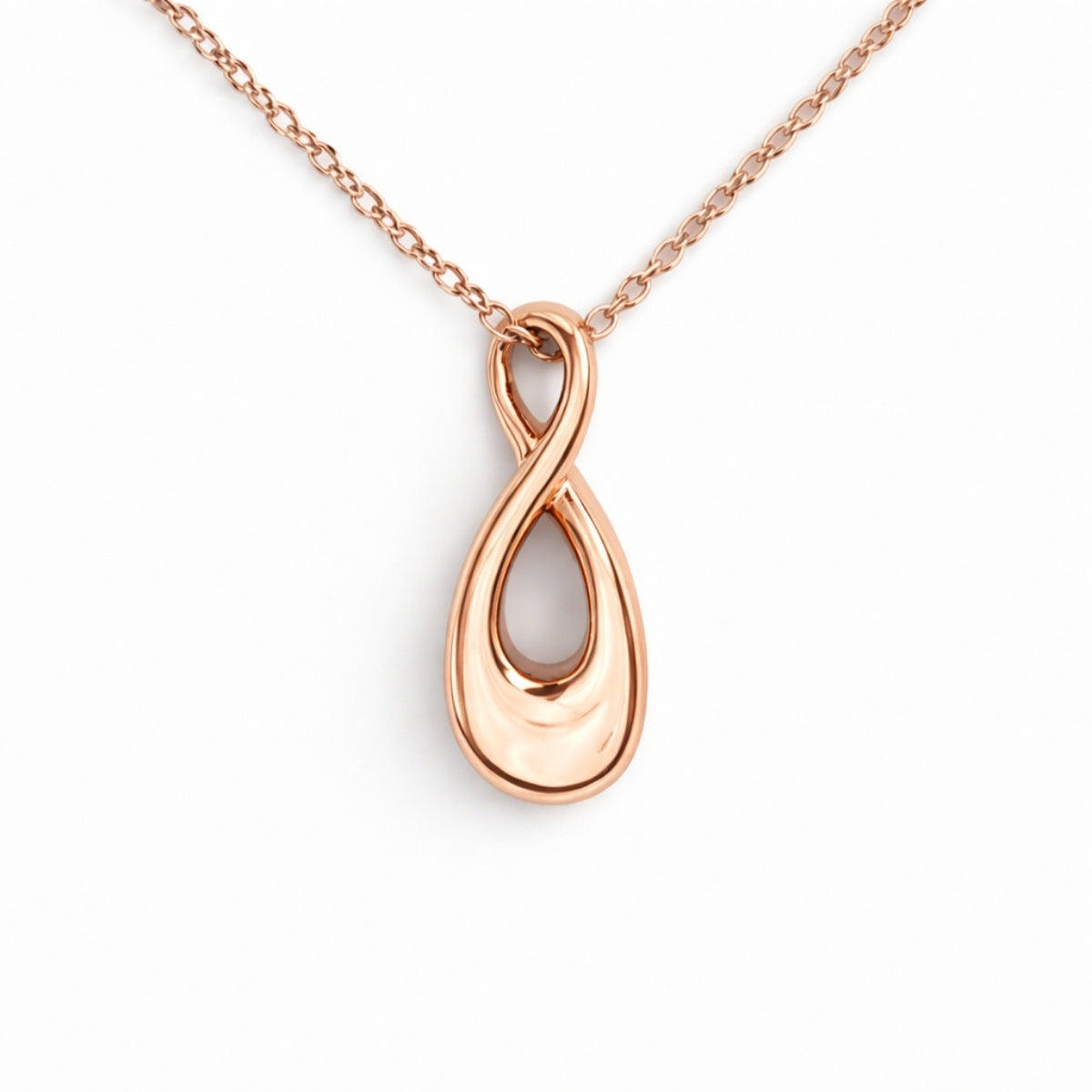 Collier Lien Éternel urne rose en acier inoxydable avec compartiment sécurisé discret – Mementery