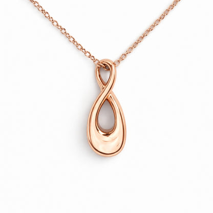 Collier Lien Éternel urne rose en acier inoxydable avec compartiment sécurisé discret – Mementery