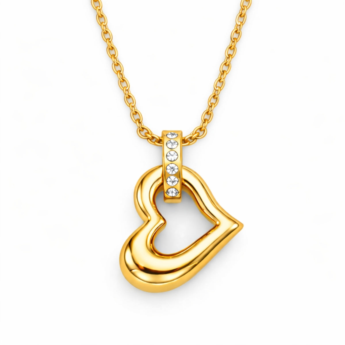 Pendentif cœur éternel urne doré en acier inoxydable avec compartiment sécurisé discret – Mementery