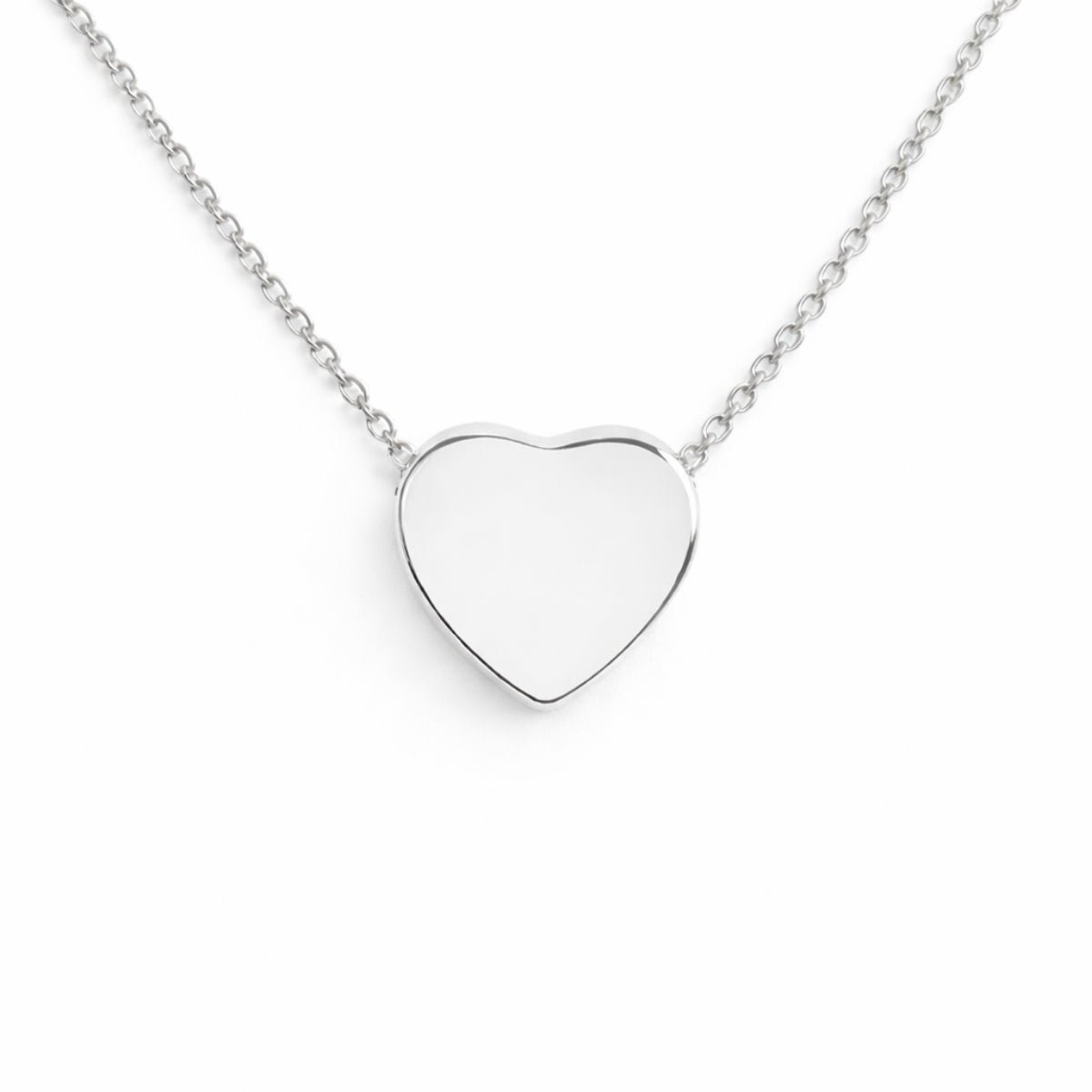 Pendentif cœur urne en acier inoxydable argenté avec compartiment sécurisé et discret – Mementery