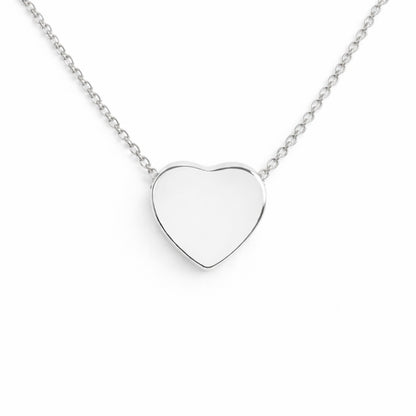 Pendentif cœur urne en acier inoxydable argenté avec compartiment sécurisé et discret – Mementery