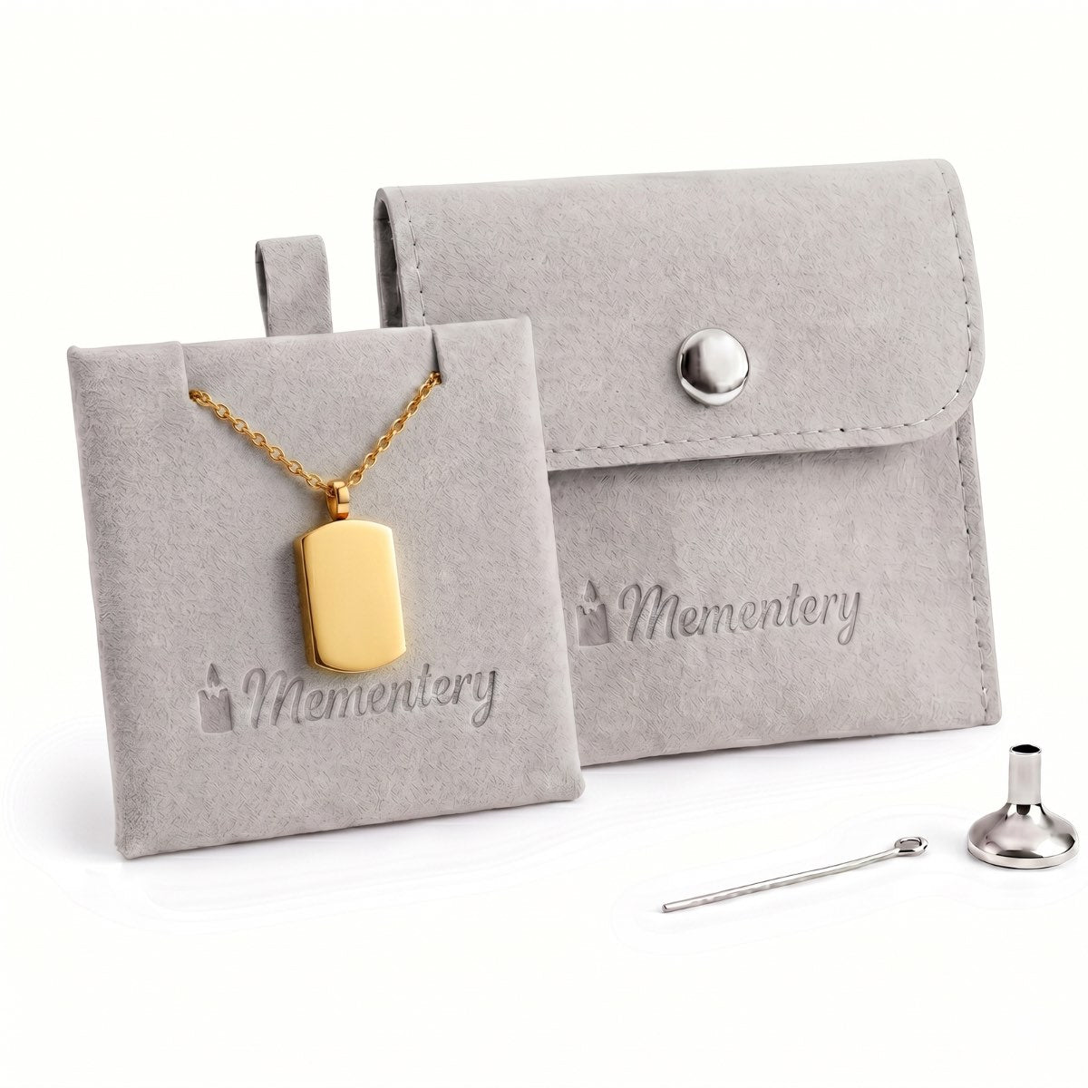 Coffret Mementery avec pendentif Héritage urne doré et kit de remplissage inclus