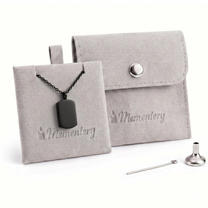 Coffret Mementery avec pendentif Héritage urne noir et kit de remplissage inclus