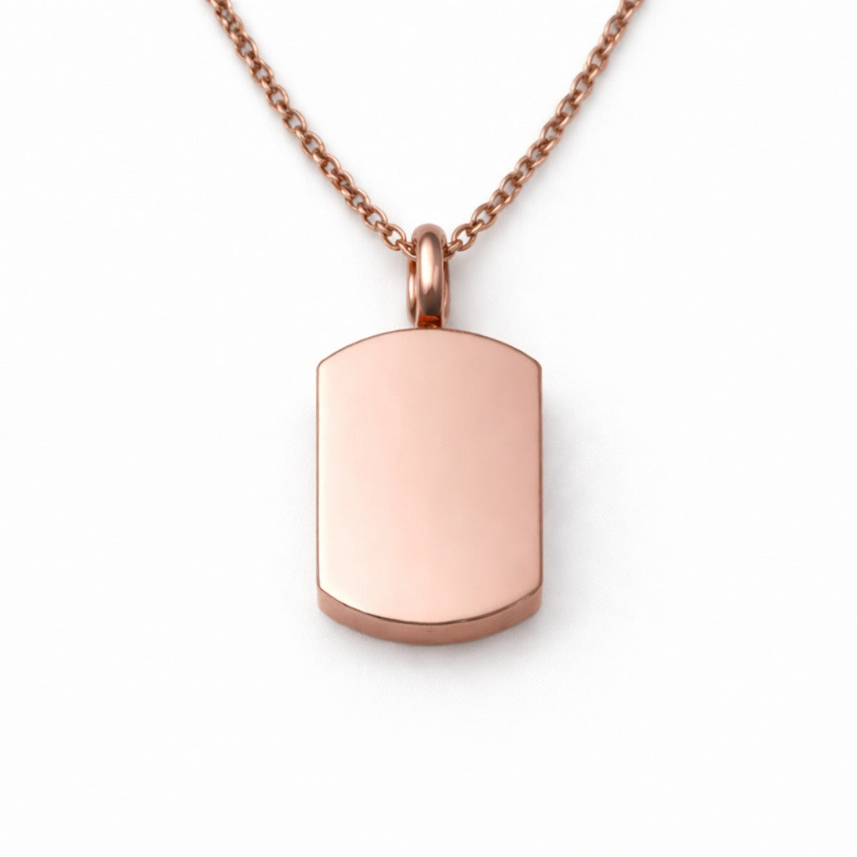 Pendentif Héritage urne rose en acier inoxydable avec compartiment sécurisé discret – Mementery