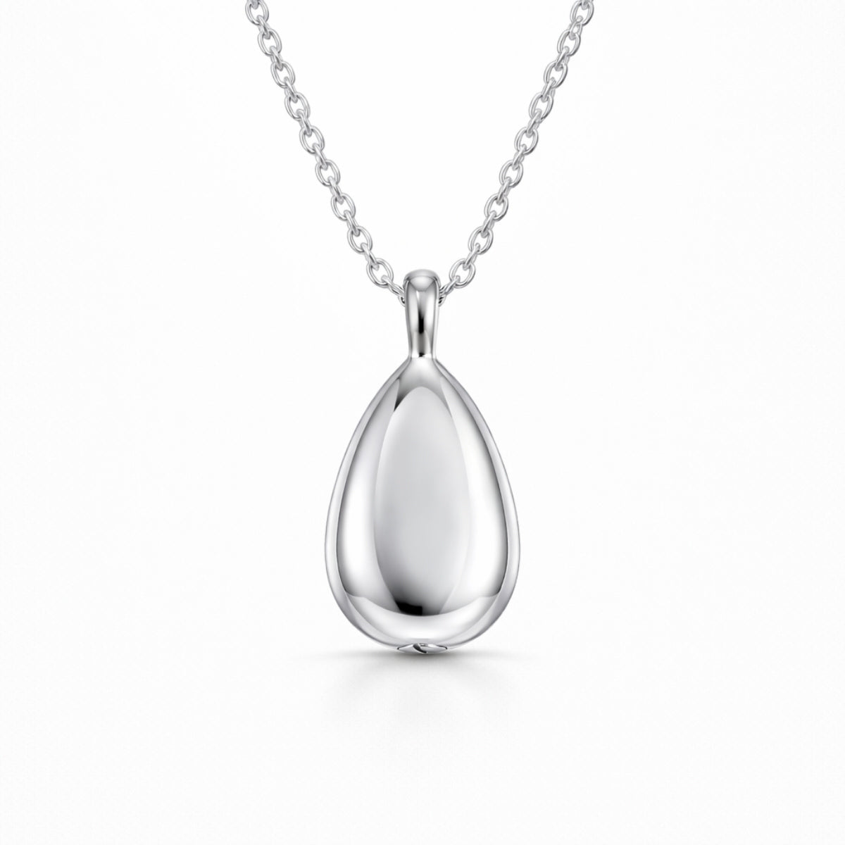 Pendentif Souffle Éternel urne argenté en acier inoxydable avec compartiment sécurisé discret – Mementery