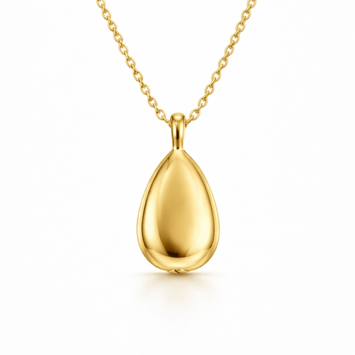 Pendentif Souffle Éternel urne doré en acier inoxydable avec compartiment sécurisé discret – Mementery