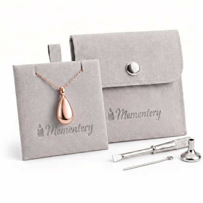 Coffret Mementery avec pendentif Souffle Éternel urne rose et kit de remplissage inclus