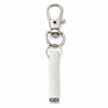 Porte-clés Écrin du Souvenir urne en acier inoxydable argenté avec compartiment sécurisé intégré – Mementery