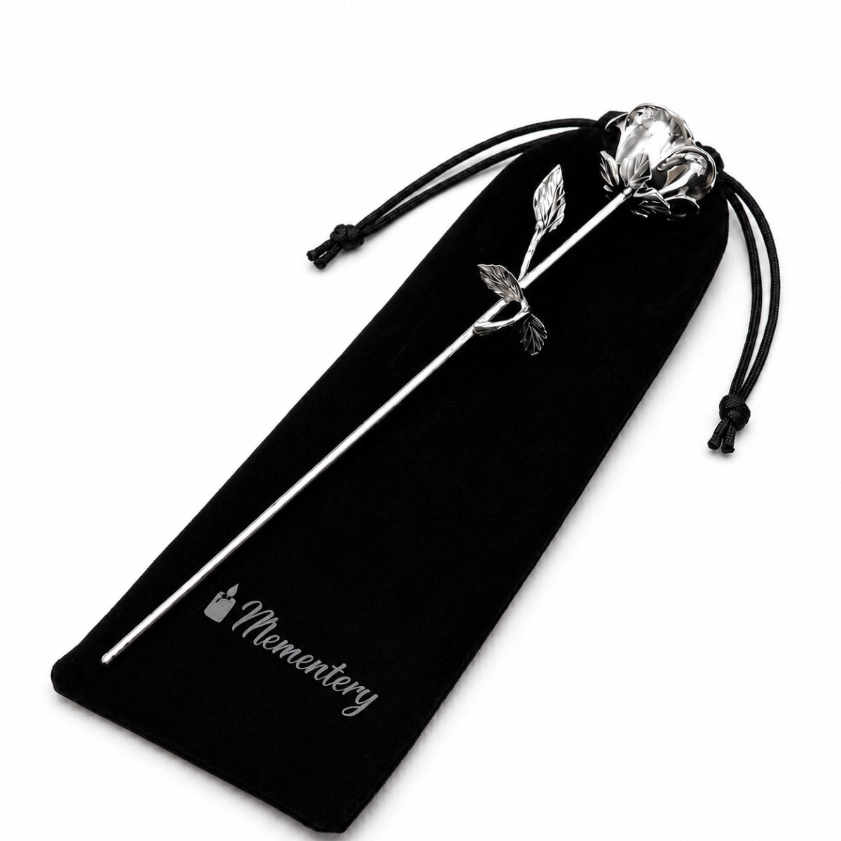 Coffret Mementery avec Fleur d’Éternité urne argenté et kit de remplissage inclus
