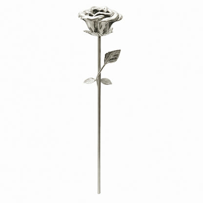 Fleur d’Éternité urne argenté avec tige longue et design élégant