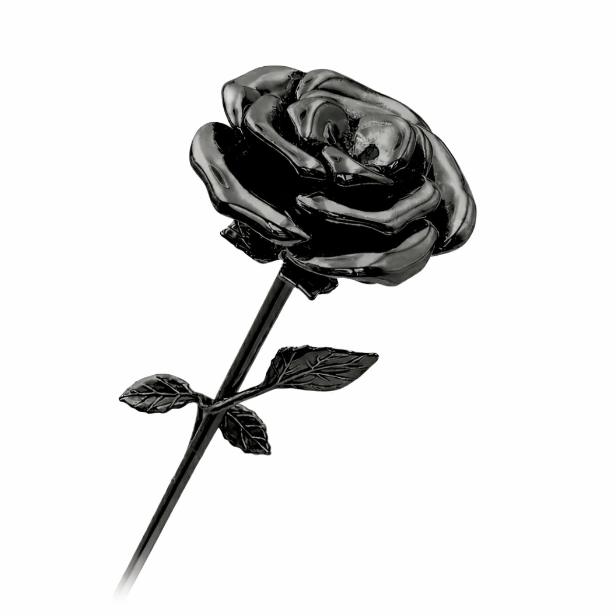 Fleur d’Éternité urne noir en acier inoxydable avec compartiment sécurisé discret – Mementery