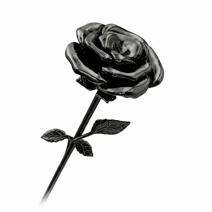 Fleur d’Éternité urne noir en acier inoxydable avec compartiment sécurisé discret – Mementery