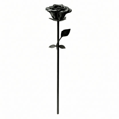 Fleur d’Éternité urne noir avec tige longue et design élégant